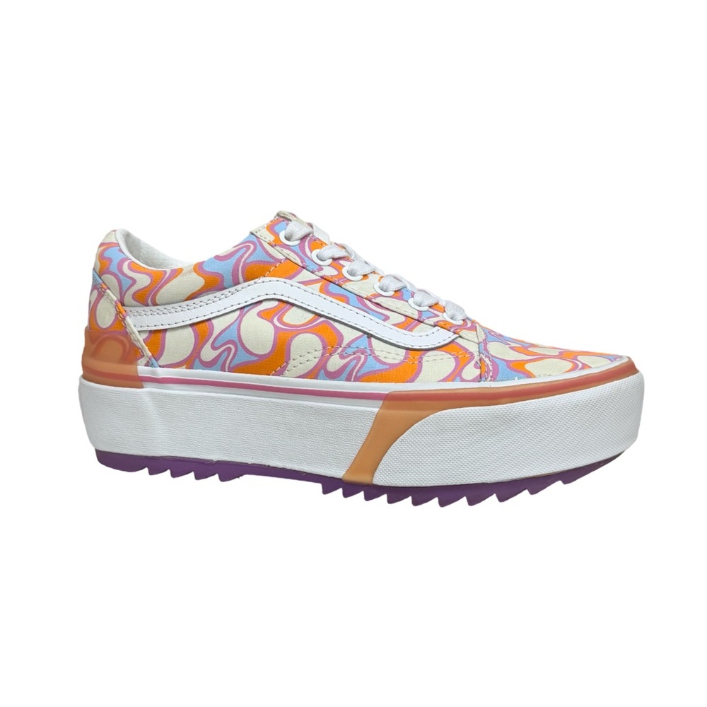 Vans Old Skool Stacked Logo Women’s 
Platform Sneakers Size 7